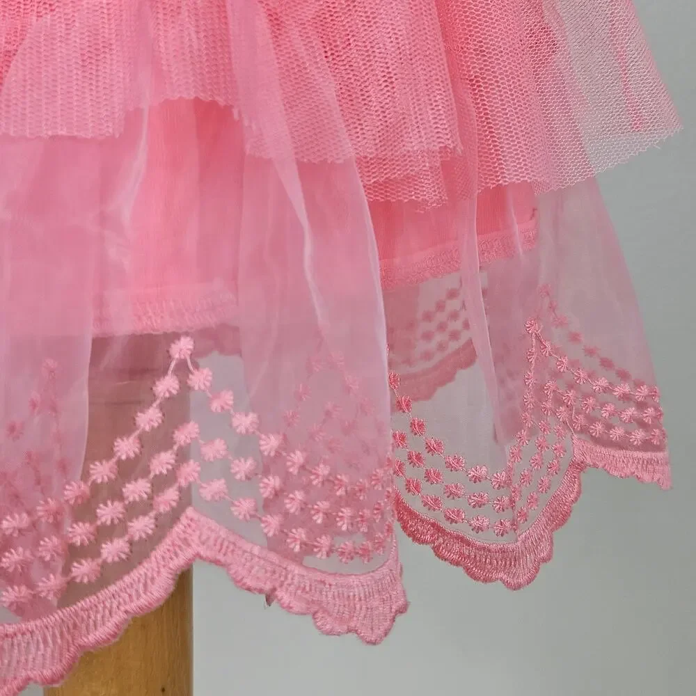 Matilda Jane Baby Tiered Tulle‎ Floral Dress Peach Pink | Toddler 12 - 18 Months